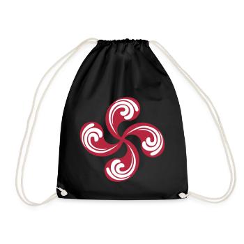 Croix Basque design 1 - Sac de sport léger - noir - Devant