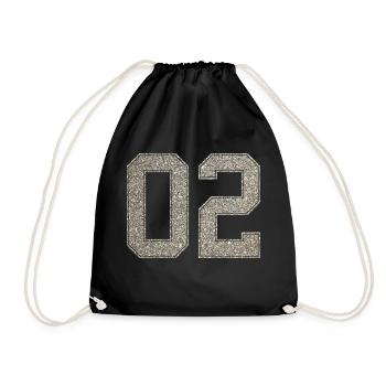 Numéro 02 numéro arrière 2 Numéro deux maillots - Sac de sport léger - noir - Devant