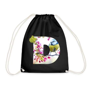 printemps oiseau papillon d - Sac de sport léger - noir - Devant
