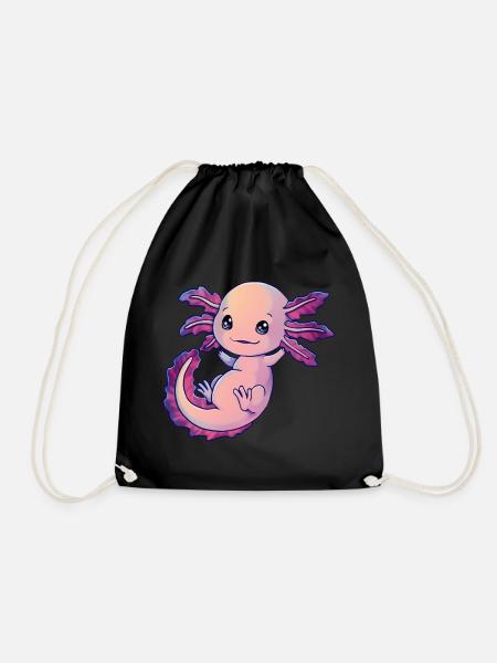 Niedliches Axolotl Süßes Design Axolotlliebhaber - Turnbeutel - Schwarz