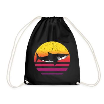 Hai Retro Style Vintage - Turnbeutel - Schwarz - Vorne