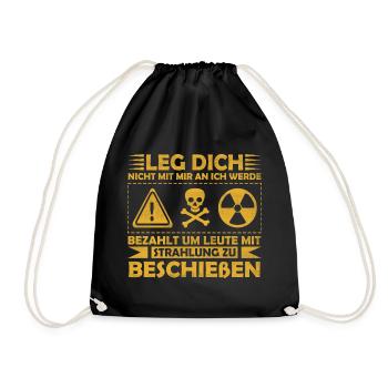 MTRA Medizinisch-Technischer Radiologie Assistent - Turnbeutel - Schwarz - Vorne