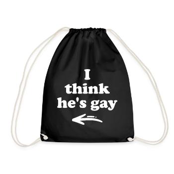 Je pense qu’il est gay - Sac de sport léger - noir - Devant