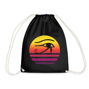 Eye Of Horus Retro Style Vintage - Drawstring Bag - black - Front