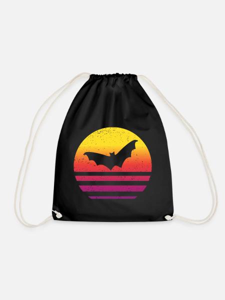 Fledermaus Retro Style Vintage - Turnbeutel - Schwarz