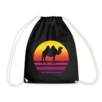 Camel Retro Style Vintage - Sac de sport léger - noir - Devant