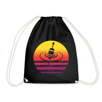 Pose Pêche Nageur Rétro Style Vintage - Sac de sport léger - noir - Devant