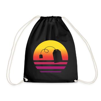 Sachets de thé Retro Style Vintage - Sac de sport léger - noir - Devant