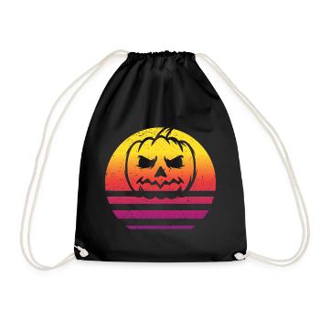 Citrouille Rétro Style Vintage - Sac de sport léger - noir - Devant