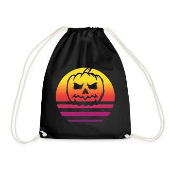 Citrouille Rétro Style Vintage - Sac de sport léger - noir - Devant