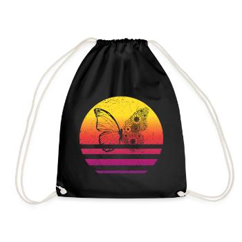 Papillon Retro Style Vintage - Sac de sport léger - noir - Devant