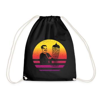 Doner Kebab Retro Style Vintage - Sac de sport léger - noir - Devant