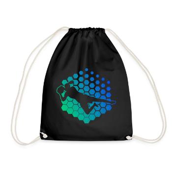 Football Football Player Football Goalkeeper Men - Drawstring Bag - black - Front