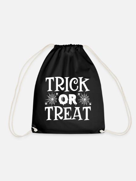 TRICK OR TREAT - Drawstring Bag - black
