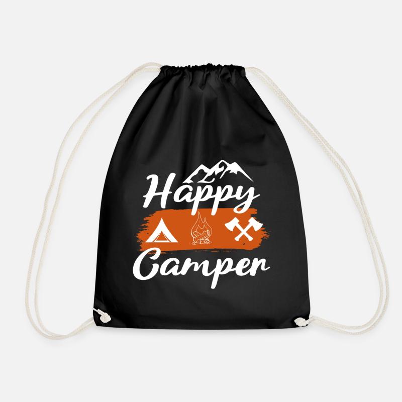 Happy Camper - Turnbeutel - Schwarz