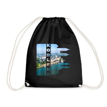 Koblenz Germany City Skyline Home Love - Drawstring Bag - black - Front