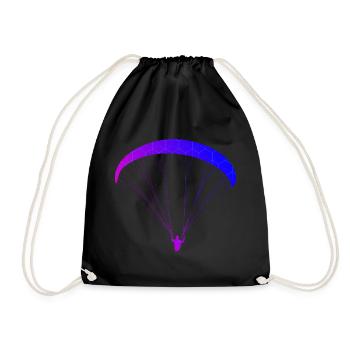 Paragleiten Paragleiter Gleitschirm Paragliding - Drawstring Bag - black - Front
