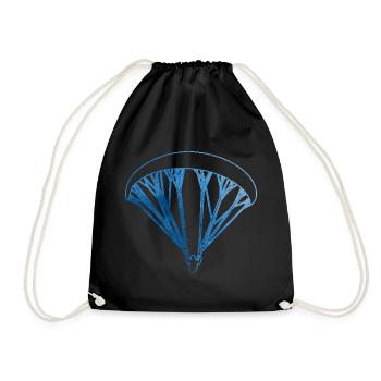 Paragliding Paraglider Men Paragliding - Drawstring Bag - black - Front