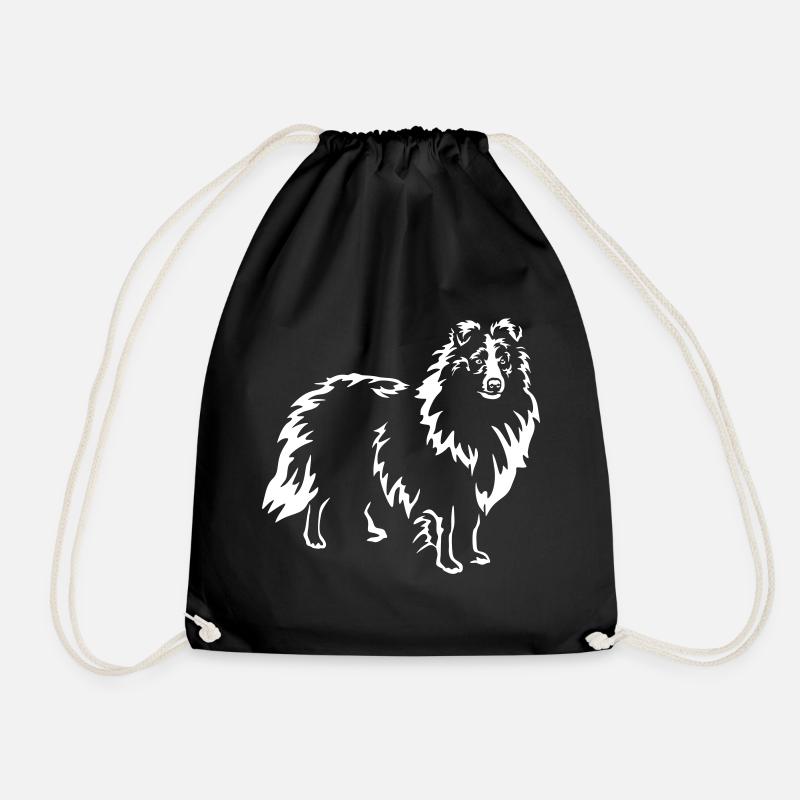 Sheltie "Black Edition" - Turnbeutel - Schwarz