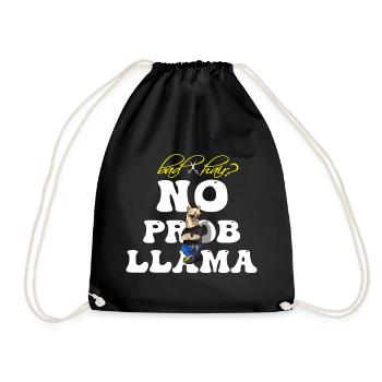 Bad Hair No Prob Llama - Drawstring Bag - black - Front
