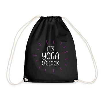 C’est Yoga O’clock - Sac de sport léger - noir - Devant
