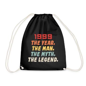 1999 Geburtstagsgeschenk, die Legenden geboren 1999 - Turnbeutel - Schwarz - Vorne