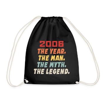 2006 Cadeau D'anniversaire, Les Légendes Nées 2006 - Sac de sport léger - noir - Devant