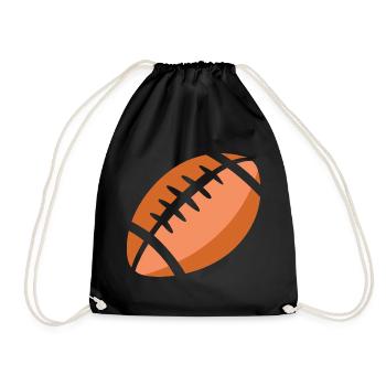 Symbole d’icône de football américain Logo Fan de sport de balle - Sac de sport léger - noir - Devant