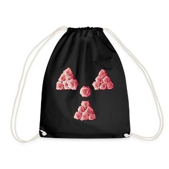 Radioactive Clover Roses Manip Radio Radiology - Drawstring Bag - black - Front