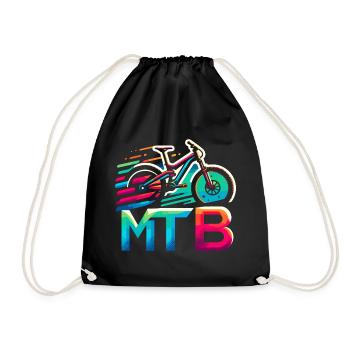 Vibrant MTB Bike Splash - Drawstring Bag - black - Front
