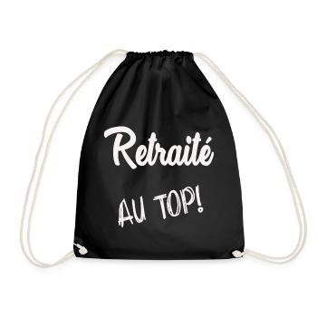 RETIREMENT. HAPPY RETIREMENT. HAPPY RETIREMENT - Drawstring Bag - black - Front