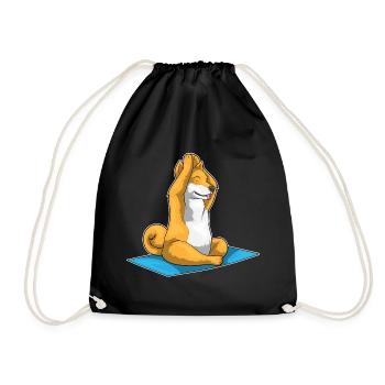 Shiba Inu Yoga Fitness Meditation - Turnbeutel - Schwarz - Vorne