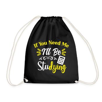 Studying Students Learning Practice Assignment Exams - Drawstring Bag - black - Front
