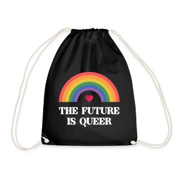 LGBT Pride Month - The Future is Queer - Drawstring Bag - black - Front