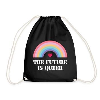 LGBT Pride Month - The Future is Queer - Drawstring Bag - black - Front