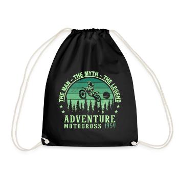 1954 Birthday born in 1954 Retro Vintage - Drawstring Bag - black - Front