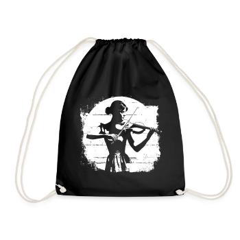 Violons Femme Dessin - Sac de sport léger - noir - Devant