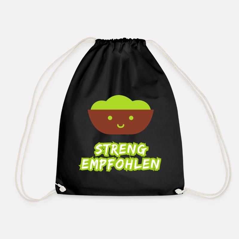 Strictly recommended guacamole - Drawstring Bag - black