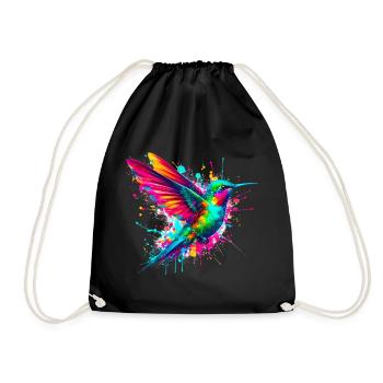 Kolibri - Turnbeutel - Schwarz - Vorne