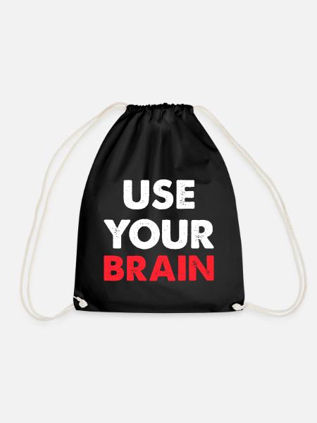 Use Your Brain - Turnbeutel - Schwarz