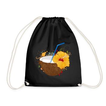 Cocktail exotique à la noix de et à l’hibiscus - Sac de sport léger - noir - Devant
