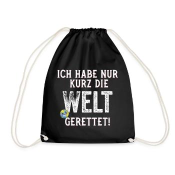 Je viens de sauver le monde pour une courte phrase amusante - Sac de sport léger - noir - Devant
