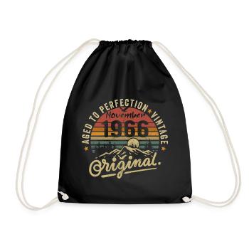 Novembre 1966 Anniversaire Novembre 1966 - Sac de sport léger - noir - Devant