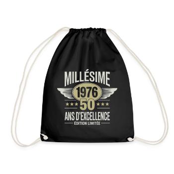 Vintage 1976 50 Years of Excellence Limited Edition - Drawstring Bag - black - Front