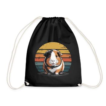Guinea pig, sweet - Drawstring Bag - black - Front