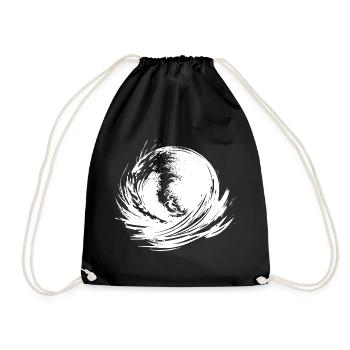 Energischer Surfer Art Surfer - Turnbeutel - Schwarz - Vorne