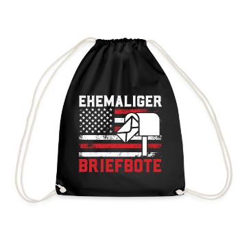 Retirement FORMER POSTMAN USA Funny - Drawstring Bag - black - Front