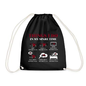 Choses que je fais pendant mon temps libre - Sac de sport léger - noir - Devant