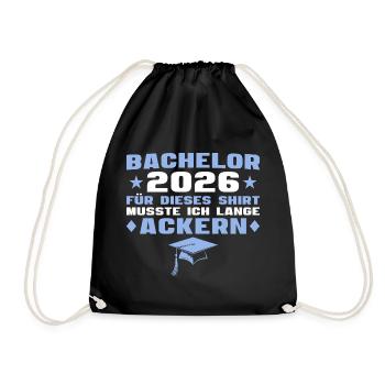 Bachelor's examination passed Bachelor's degree 2026 - Drawstring Bag - black - Front