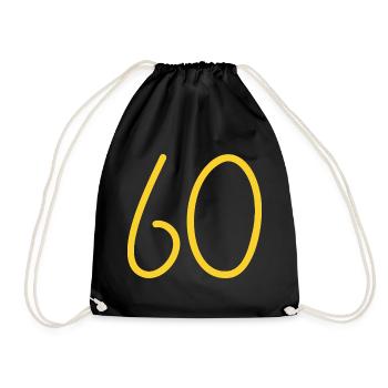 60 - Drawstring Bag - black - Front